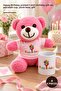 4 Piece Plush Pink Teddy Bear and Mug Set – Birthday Gift Set with Happy Birthday Printed T-Shirt, Porcelain Mug, Plush Bear, Gift