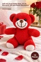 10 Pieces of Plush Teddy Bears – Soft Red Plush Teddy Bear, 25 cm Romantic Gift and Room Decoration