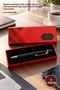 3 Rubber Pens – Black Touchpen Metal Body, Silicone Touch Tip, Stylish Red Box, Gift Stylus Pen