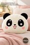 5 Pieces Panda Pillow – Embroidered Polarized Fabric Decorative Home Pillow with Heart Cheeks, Silicone Filling, Panda Pillow