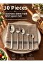 30-piece stainless steel cutlery set for 6 people