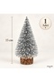 15 cm Glittered Christmas Table Pine Tree, Glittered Tree, Table Decoration, Ornate Tiny Pine Tree - 3