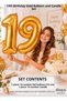 1-20 Years Old Gold Number Foil Balloon and Candle Set 74 cm Birthday Decoration Set