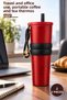 2 Pieces of Luxurious Design Double Layer Vacuum Thermos Cups – for Travel and Office, Coffee and Tea Portable Thermos Mug