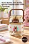 5 Pieces of Capybara Patterned Double Compartment Children's Water Bottle with Straw – Water Bottle, Kids Bottle, Double Compartment Beverage Container