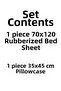 Cotton Ranforce Elastic Sheet Set - Gray Striped Patterned Park Bedding 70X120 35X45 - 3