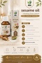 100% Pure Cold Pressed Sesame Oil 50 ml - Additive-Free Hair and Skin Care Oil - 2