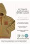 Sustainable Hooded Striped Winter Girls' Sports Jacket - 5
