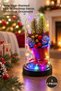 3 Decorative Glass Jars – Christmas Themed Lighted Desktop Decoration, Christmas Ornament, Led Lighted
