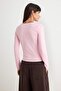 Light Pink Cotton Boat Neck Fitted/Fitted Stretchy Blouse Twoaw24Bz00166 - 4