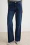 Gece Mavisi Yüksek Bel Wide Leg Geniş Paça %100 Pamuk Non-Stretch Jeans TWOSS23JE00083 - 3
