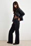 Siyah Yüksek Bel Wide Leg Geniş Paça %100 Pamuk Non-Stretch Jeans TWOAW24JE00075 - 2