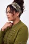 Khaki Button Closure Judge Collar Oversized Knitted Jacket Tbbaw27Ag00048 - 5