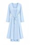 Light Blue 2-Piece Dressing Gown+Nightgown Viscose Knitted Nightgown Thmaw27Gc00003 - 9