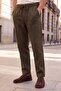 Haki Kot Görünümlü Straight Fit Erkek Pantolon TMNAW27PL00003