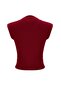 Siyah-Ekru-Bordo 3'lü Paket Fitted/Vücuda Oturan Dik Yaka Örme Bluz TWOSS26BZ01131 - 16