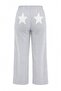 Gray Melange Back Star Printed Straight/Cut-Off Knitted Sweatpants Twoaw27Ea00027 - 6