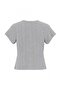 Gray Melange Fitted/Bodycon Buttoned Pointel Knitted Blouse Twoss26Bz01105 - 3