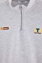 Gray Melange Thick Boy's Stand Collar Printed Knitted Sweatshirt Tkdaw27Sw00057 - 7