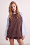 Wardrobe Essentials Çok Renkli Premium Reglan Kol Oversize Beyzbol Örme T-Shirt TWOAW27TS00001 - 2