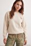 Taş Animal Nakışlı Regular/Normal Kalıp Kalın İçi Polarlı Örme Sweatshirt TWOAW24SW00196 - 3