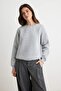 Gray Melange Black 2-Pack Thick Fleece Lined Regular Fit Basic Knitted Sweatshirt Twoaw24Sw00101 - 2
