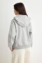 Gri Melanj Siyah 2'li Paket Oversize Kapuşonlu İçi Polarlı Örme Hırka/Sweatshirt TWOAW24SW00188 - 7