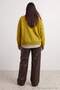 Yağ Yeşil Relaxed/Rahat Kalıp Basic Reglan Kol Bisiklet Yaka Örme Sweatshirt TBBAW27AO00005 - 3