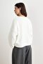 Ecru Thick Fleece Inside Basic Oversize Crew Neck Knitted Sweatshirt Twoaw27Sw00142 - 4
