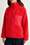 Winter Essentials Kırmızı Polar Fermuarlı Cep Detaylı Örme Hırka/Sweatshirt TWOAW24SW00071 - 4