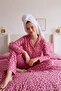 Plum 100% Cotton Leopard Pattern Shirt Collar Knitted Pajamas Set Thmaw27Pt00219
