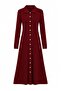 Bordo Düz Maxi Polo Yaka Triko Elbise TWOAW27EL00097