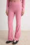 Dusty Rose Double Breasted Fitted Long Sleeve Stretch Knitted Top and Bottom Set Twoaw26Au00029 - 3