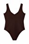 Brown Tok Fabric Thick Strap Snap Fastener Knitted Large Size Body Tbbaw27Cs00029 - 3
