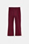 Burgundy Interlock Soft Touch Knitted Girls' Sweatpants Tkdaw27Ea00022