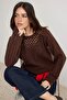 Brown Soft Textured Knit Detailed Knitwear Sweater Twoaw27Kz00268 - 2