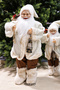 Santa Claus with Polar Jacket and Lantern Beige 60 cm