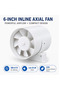 ADMORE 6" Inline Duct Exhaust Fan 25W Ventilation Fan for HVAC, Quiet & Efficient - 2