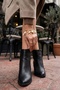 Asper Black Leather Heeled Daily Use Women's Boots - 5