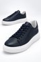 Fv006 Men's Navy Blue Genuine Leather Sneaker