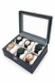 Watch Box 6 Pieces Dark Blue Crocodile