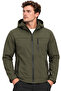 Men's Softshell Coat with Fleece Inside, Water and Wind Resistant Hooded Sports Coat