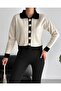 Women's Shirt Collar Capsule Buttoned Knitwear Cardigan - 6