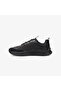 Men's Thick Heel Leather Laced Comfortable Sole Black Sneaker - 3