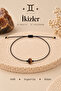 Gemini Zodiac Sign Real Natural Tiger's Eye Stone Lucky Bracelet