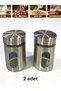 Metal Glass Spice Rack Salt Shaker