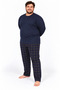 Men's High Quality Interlock Combed Cotton Plus Size Pajama Set 18562 - 3