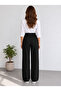 Women's Black High Waist Pleated Buttoned Lycra Stretchy Comfortable Fit Palazzo Pants - 8
