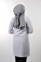 Women's White Long Sleeve 90 cm Jacket Collar Alpaca Teacher Doctor Pharmacist Nurse Apron - 4