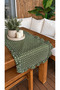 Roza Daisy Pattern Green Ruffle Runner - 5